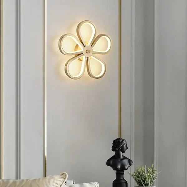 MODERN LED GLOSSY GOLD BODY WALL LIGHT - WARM WHITE