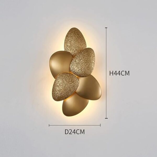 Modern Wall Sconces Creative Pebble Shape Geometry Wall Lamp Gold Stainless Steel Wall Lamp