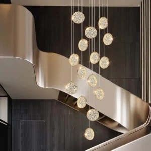 Modern Ring Gold Luxury Chandelier