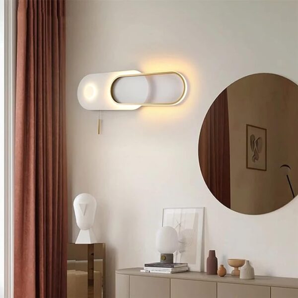 Modern LED Wall Lamp with Pulling Switch for Living Room