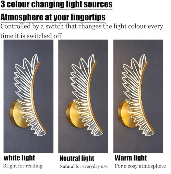 Wall Light Indoor Wall Lamp LED Night Lights Wing Design Waterproof Wall Lighting