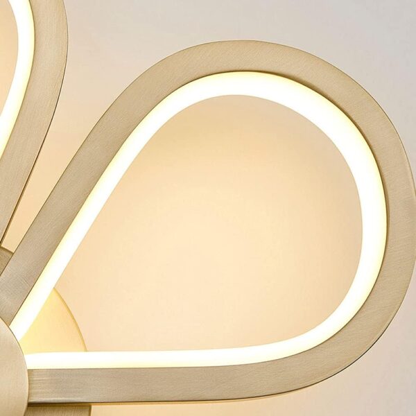 MODERN LED GLOSSY GOLD BODY WALL LIGHT - WARM WHITE