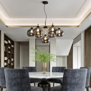 Glass Chandelier for High Ceilings Rustic Ceiling Lighting