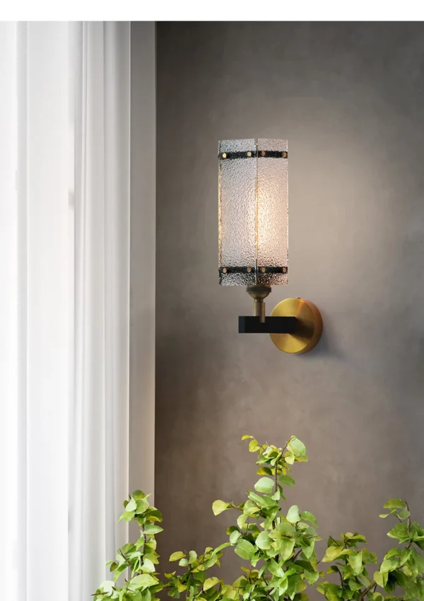 Gold Wall Lamp Modern Glass Wall Sconce