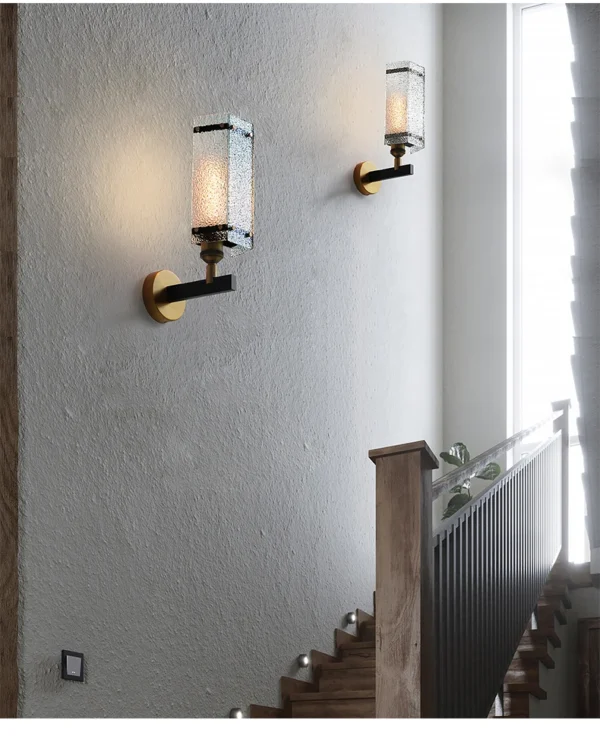 Gold Wall Lamp Modern Glass Wall Sconce