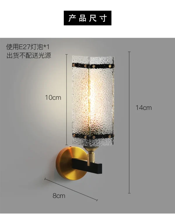 Gold Wall Lamp Modern Glass Wall Sconce