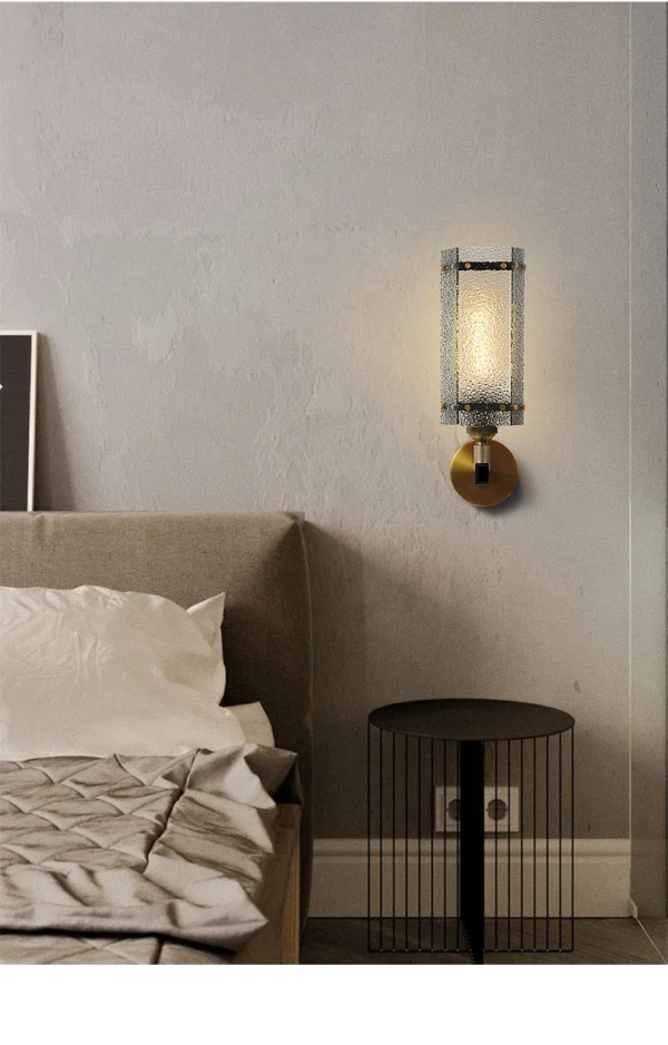 Gold Wall Lamp Modern Glass Wall Sconce