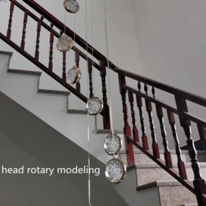 Modern crystal stair chandelier Light luxury