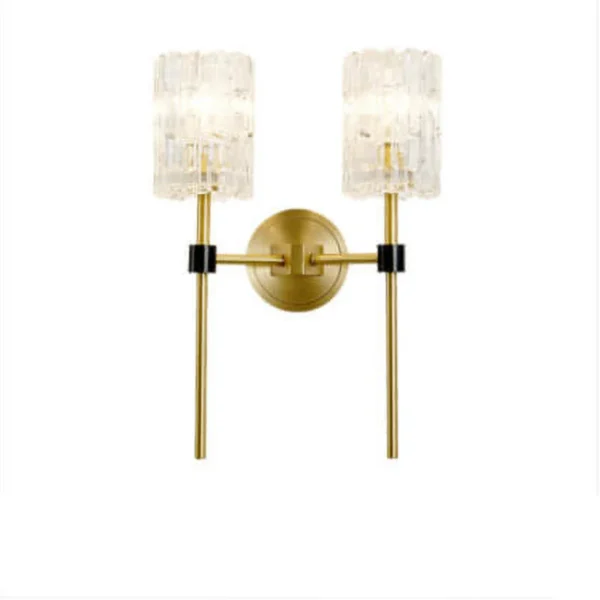 Luxury Crystal Cylinder Long Rod Wall Light 1/2 Light