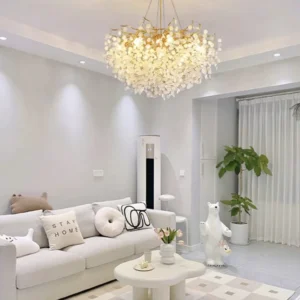 Luxury Gold Luster Money Tree Crystal Chandelier