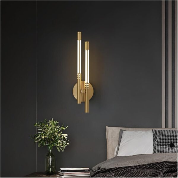 Modern Copper Design LED Wall Lamp Living Room Bedside