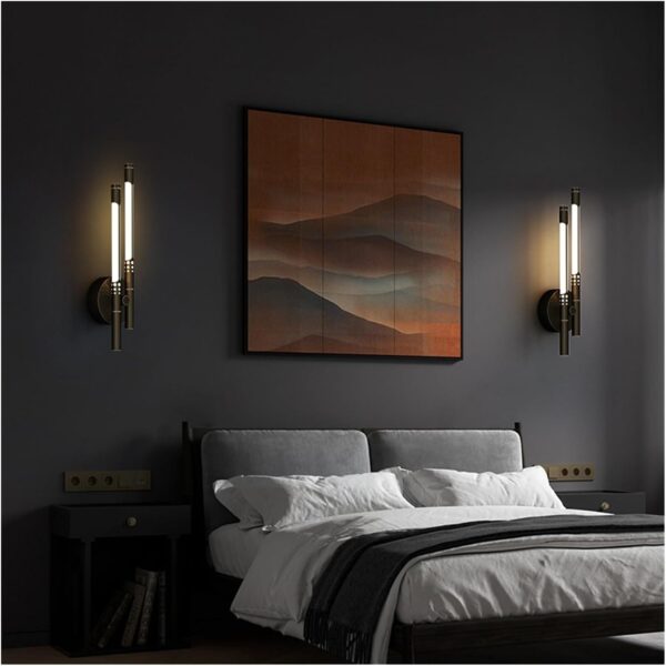 Modern Copper Design LED Wall Lamp Living Room Bedside