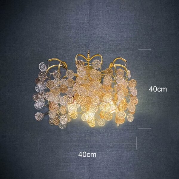 Metal And Glass Wall Lamp Light Golden