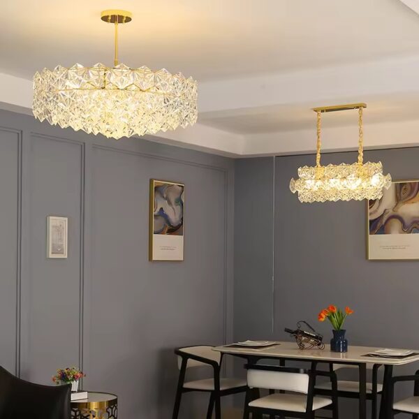 New light luxury crystal chandelier modern simple creative living room