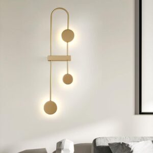 Wall Sconce Modern Wall Lamp, Acrylic Shade 18W Gold Wall-Mounted Lamps, Living Room Bedroom Restaurant Hallway Indoor Lighting